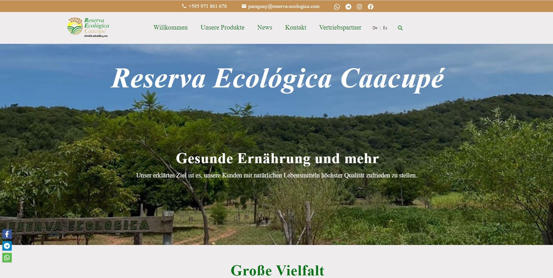 Reserva Ecologica Caacupe, Igl-Webdesign, J&B Igl-Web, Webseiten, Webshop, Onlineshop, SEO, Webseiten, Google Anzeigen, Paraguay