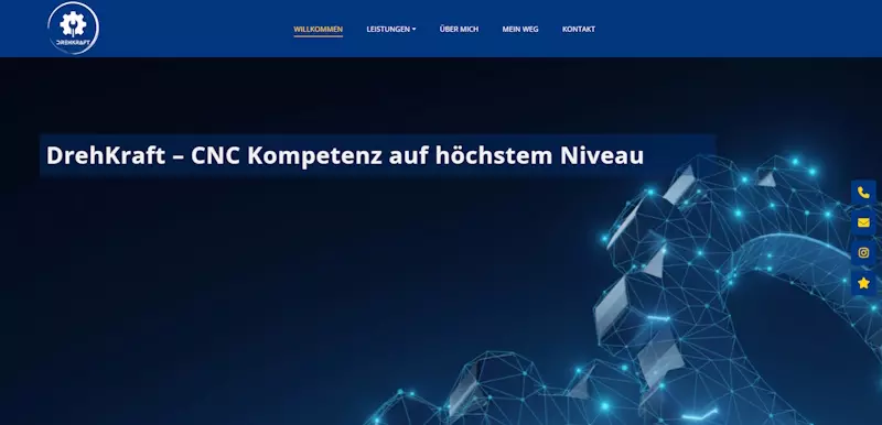 Webseiten für Dienstleister – dreh-kraft.de Beispiel