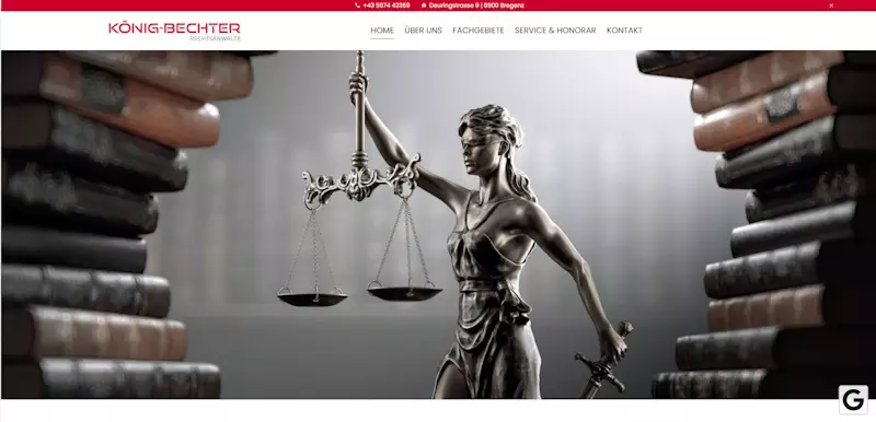 Webseiten für Anwälte – koenig-bechter.at Beispiel