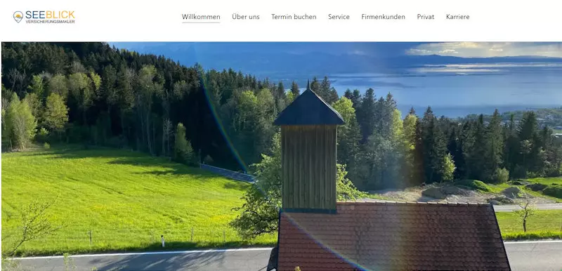 Webseiten für Versicherungsagenten – seeblickmakler.at Beispiel